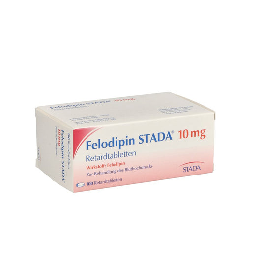 Das Produktfoto zeigt Felodipin Stada 10 Mg Retardtabletten (100 stk) PZN 01434120