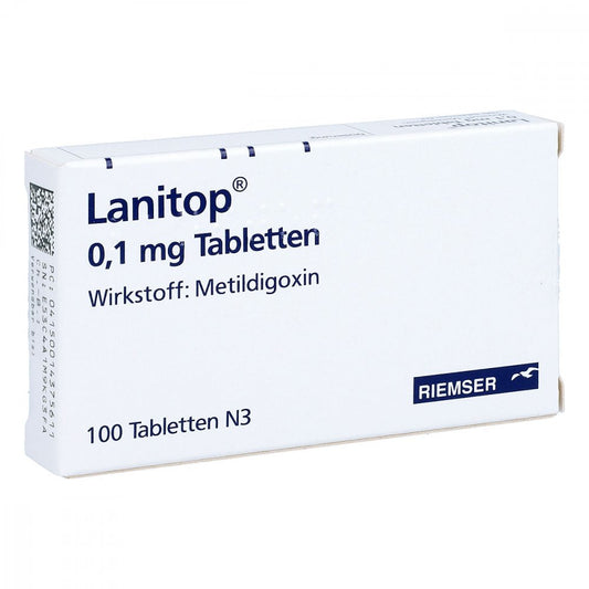Das Produktfoto zeigt Lanitop 0,1 Mg Tabletten (100 stk) PZN 01437561