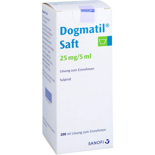 Das Produktfoto zeigt Dogmatil Saft (200 ml) PZN 01445023