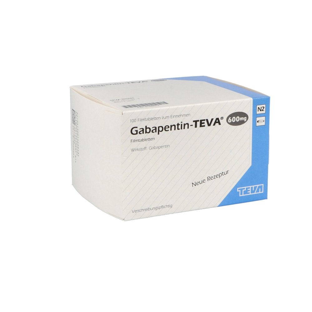 Das Produktfoto zeigt Gabapentin Teva 600 Mg Filmtabletten (100 stk) PZN 01465913