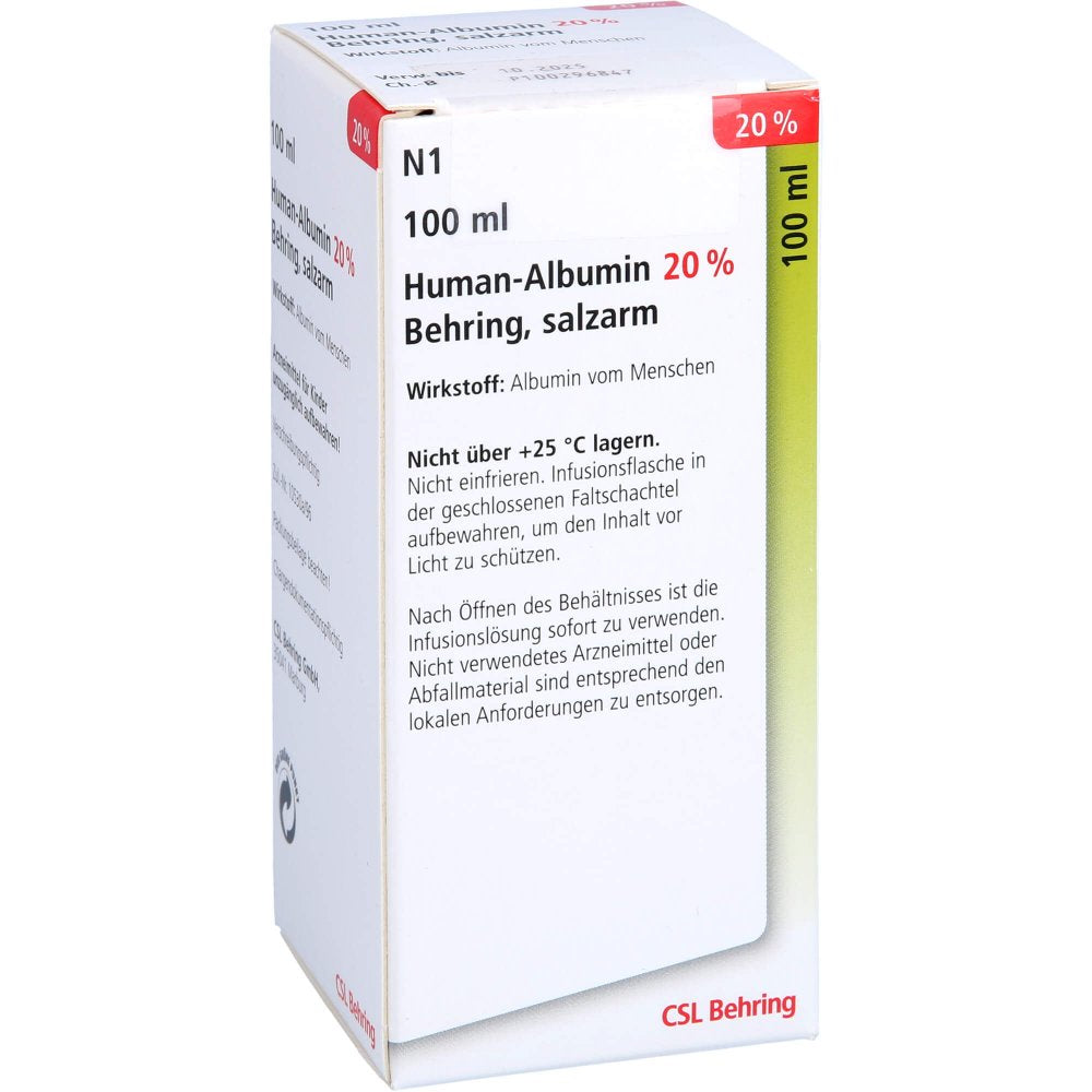 Human Albumin 20% Behring Infusionslösung (100 ml)