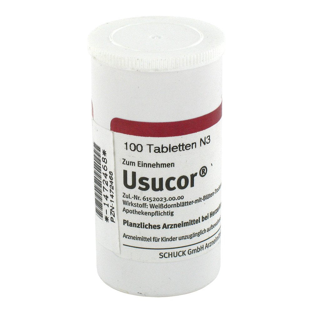 Das Produktfoto zeigt Usucor Tabletten (100 stk) PZN 01472468
