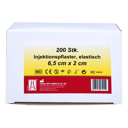Das Produktfoto zeigt Injektionspflaster 2x6,5 Cm Vlies Weiß (200 stk) PZN 01476472