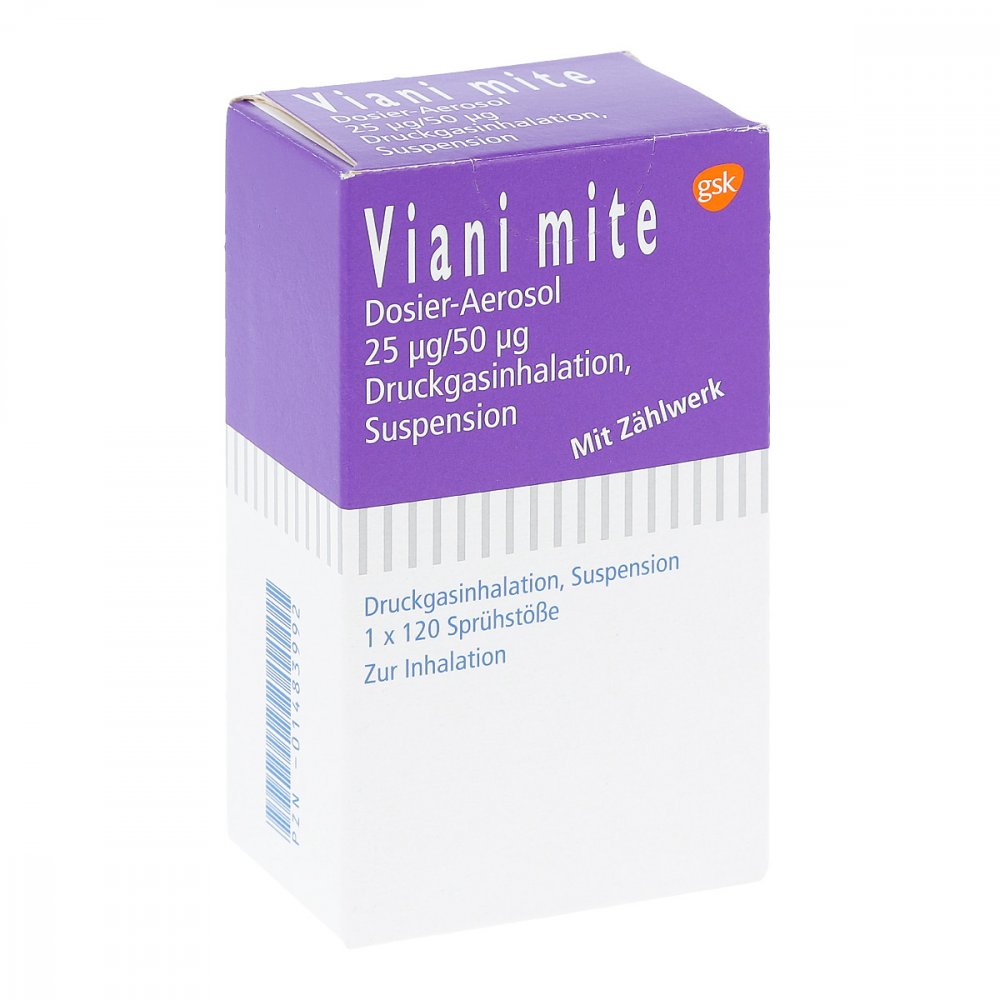 Viani Mite Dosier-Aerosol 25 Μg/50 Μg 120 Hub (120 stk)