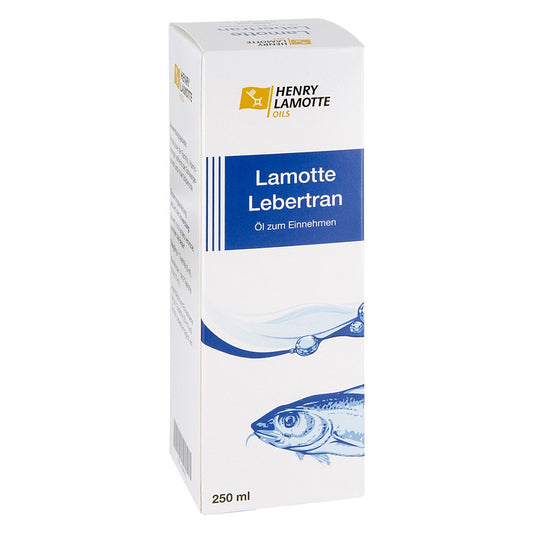 Das Produktfoto zeigt Lebertran Lamotte H.V. (250 ml) PZN 01484313