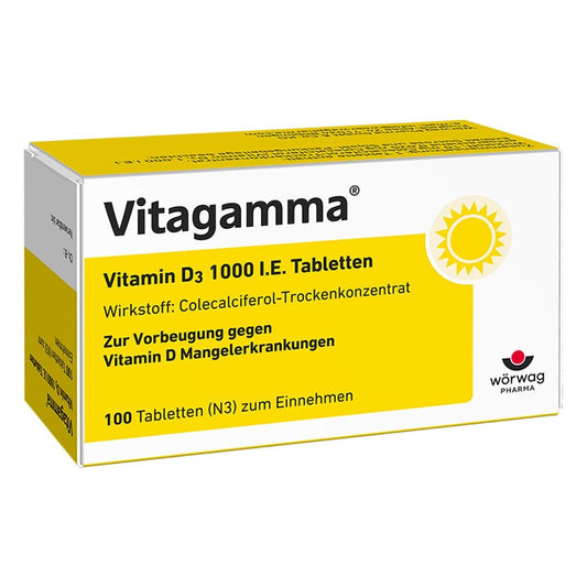 Vitagamma Vitamin D3 1.000 I.E. Tabletten (100 stk)