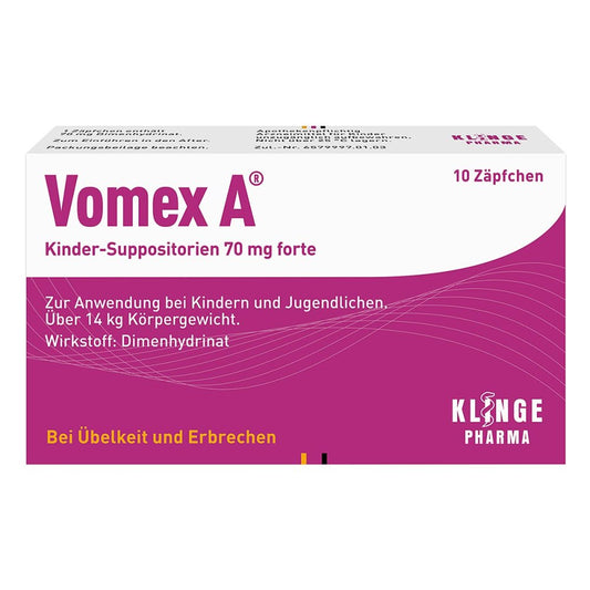 Vomex A Kinder-Suppositorien 70 Mg Forte (10 stk)