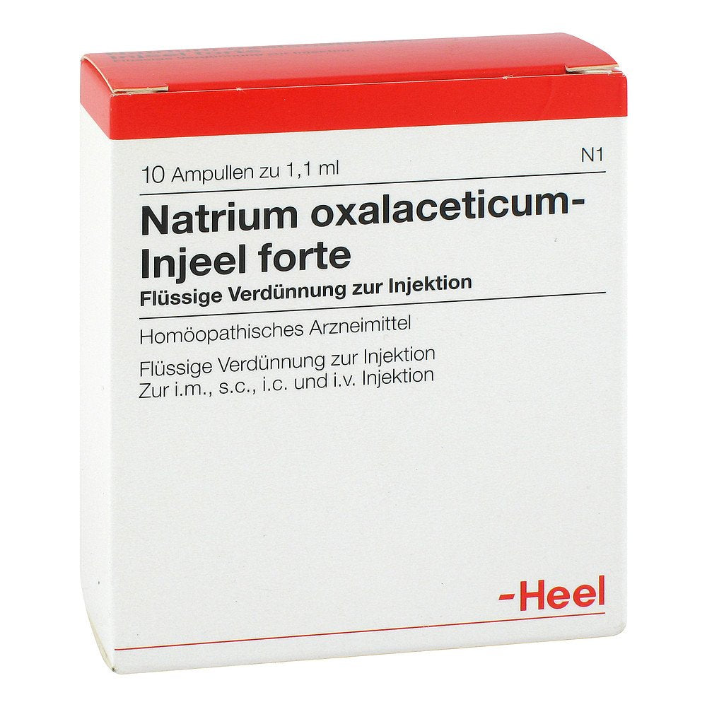 Das Produktfoto zeigt Natrium Oxalaceticum Injeel Forte Ampullen (10 stk) PZN 01497221