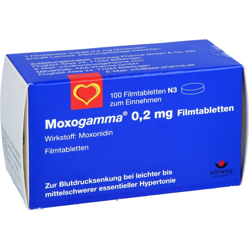 Das Produktfoto zeigt Moxogamma 0,2 Mg Filmtabletten (100 stk) PZN 01499390