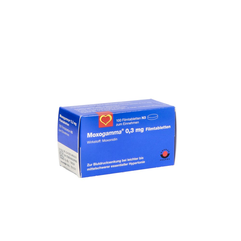 Das Produktfoto zeigt Moxogamma 0,3 Mg Filmtabletten (100 stk) PZN 01499421