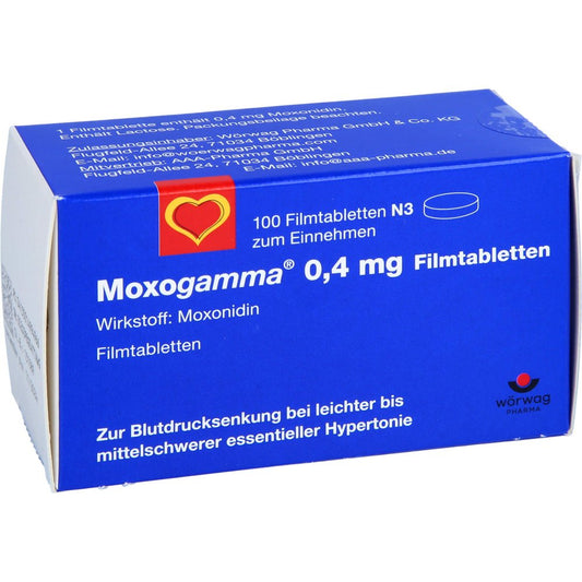 Das Produktfoto zeigt Moxogamma 0,4 Mg Filmtabletten (100 stk) PZN 01499496