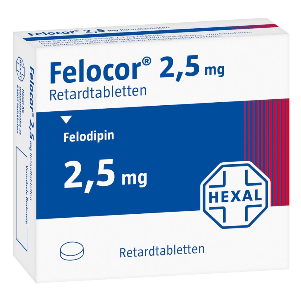 Das Produktfoto zeigt Felocor 2,5 Mg Retardtabletten (100 stk) PZN 01511524