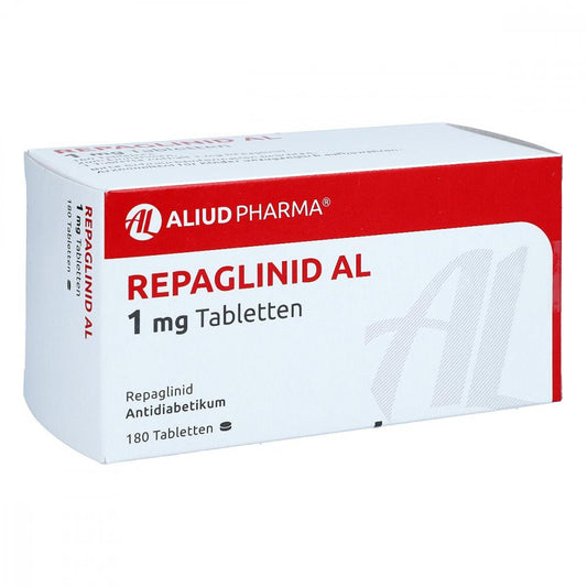 Das Produktfoto zeigt Repaglinid Al 1 Mg Tabletten (180 stk) PZN 01511642
