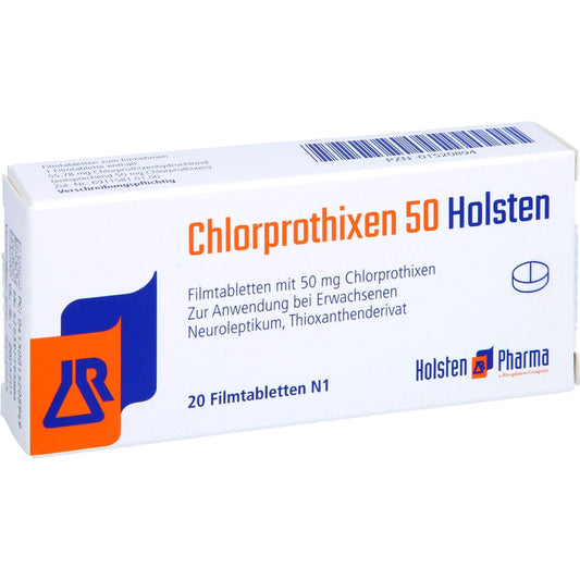 Das Produktfoto zeigt Chlorprothixen 50 Holsten Filmtabletten (20 stk) PZN 01520894