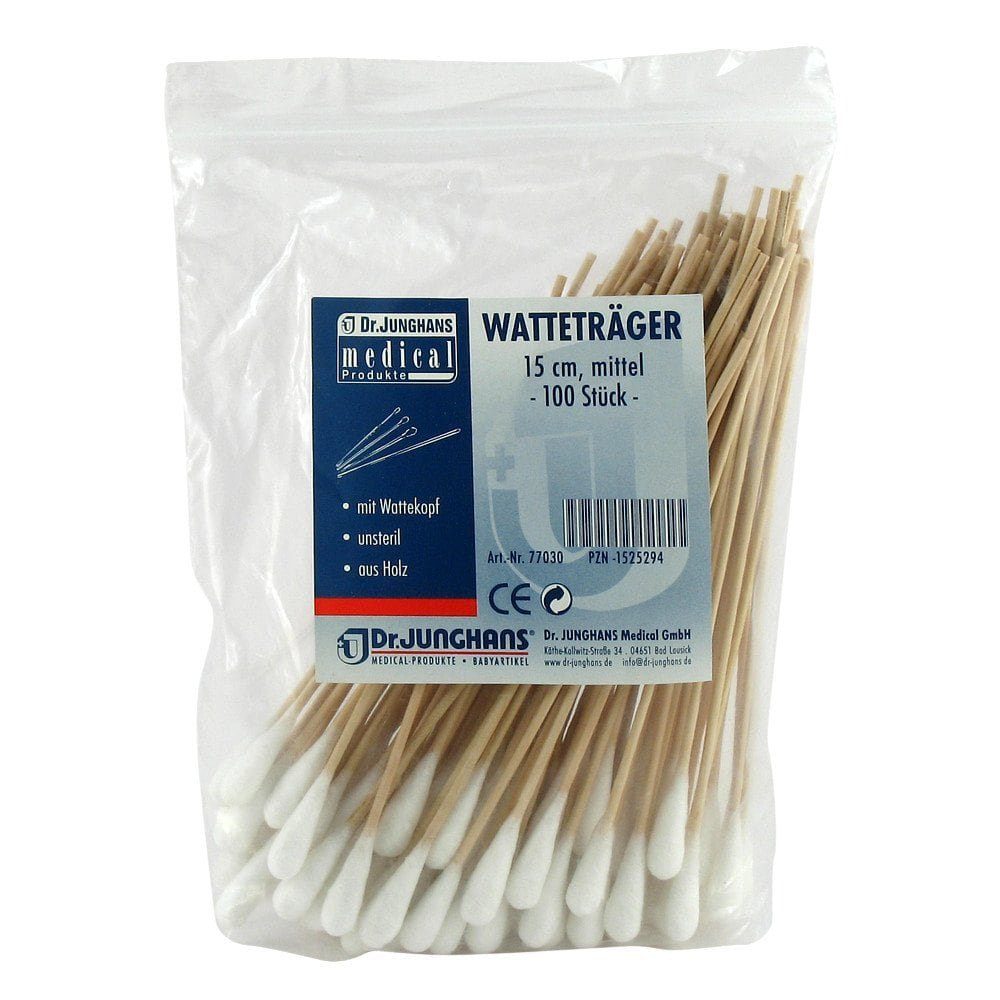 Wattestäbchen Holz 15 Cm Mittlerer Kopf (100 stk)