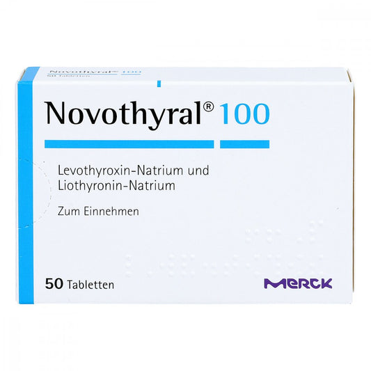 Das Produktfoto zeigt Novothyral 100 Tabletten (50 stk) PZN 01525383