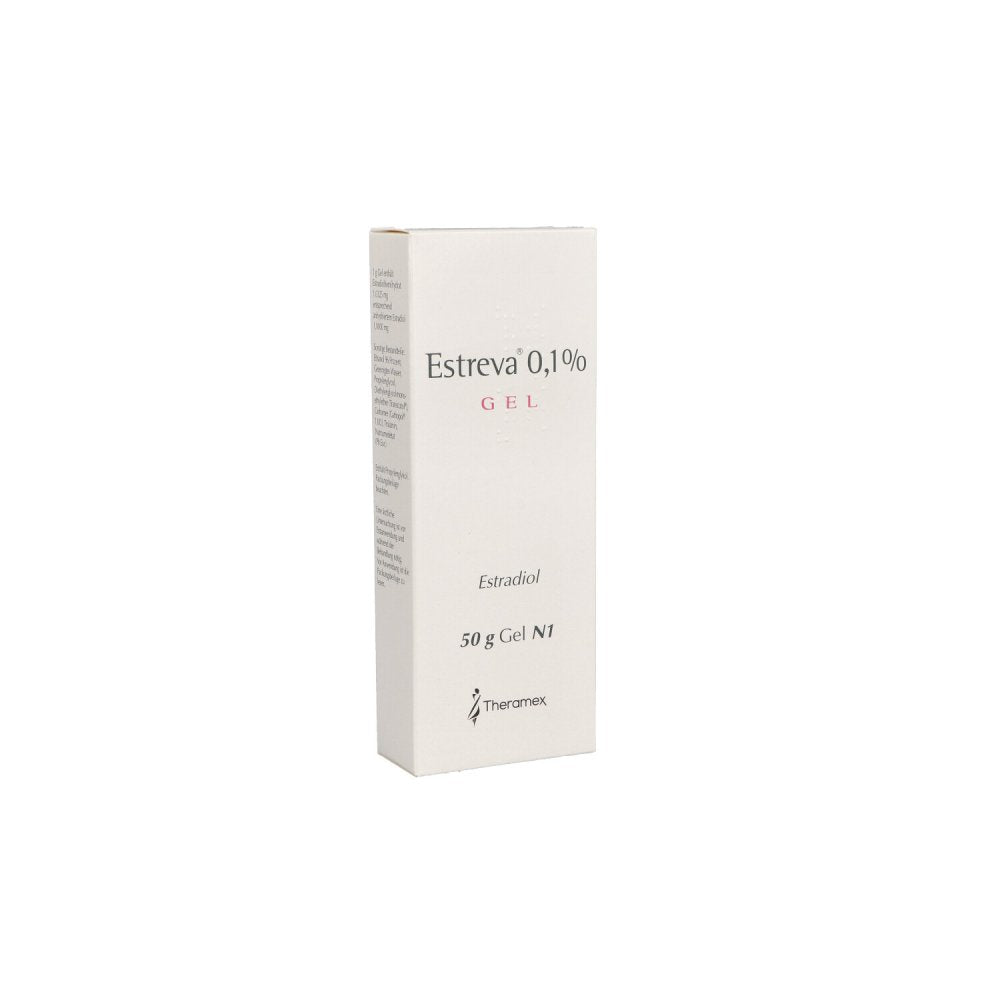 Das Produktfoto zeigt Estreva 0,1% Gel (50 g) PZN 01530668