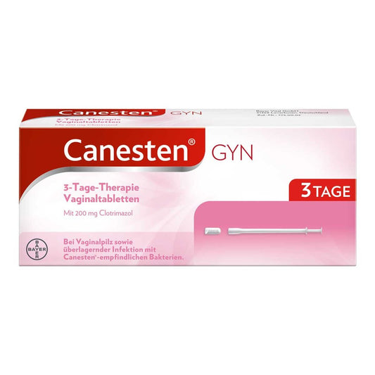 Das Produktfoto zeigt Canesten Gyn 3 Vaginaltabletten (3 stk) PZN 01540313