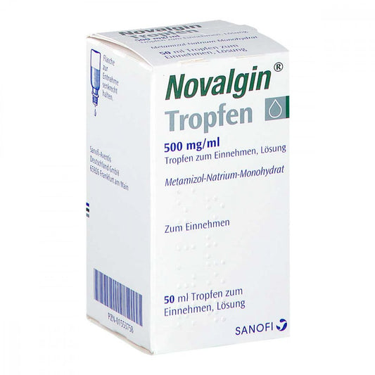 Das Produktfoto zeigt Novalgin Tropfen (50 ml) PZN 01553758