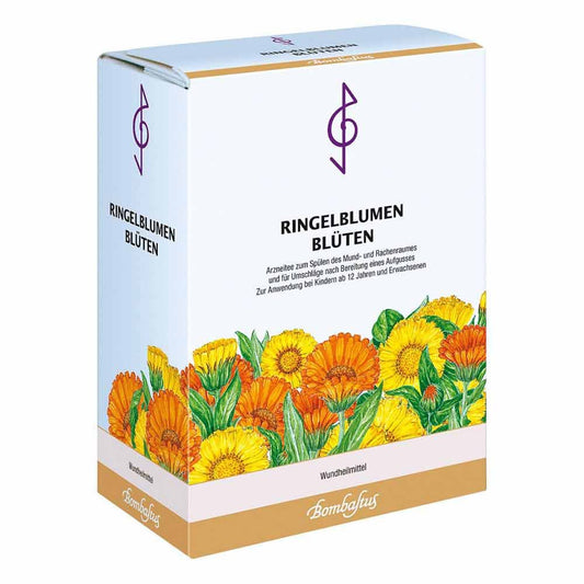 Das Produktfoto zeigt Ringelblumenblüten Tee (50 g) PZN 01580413