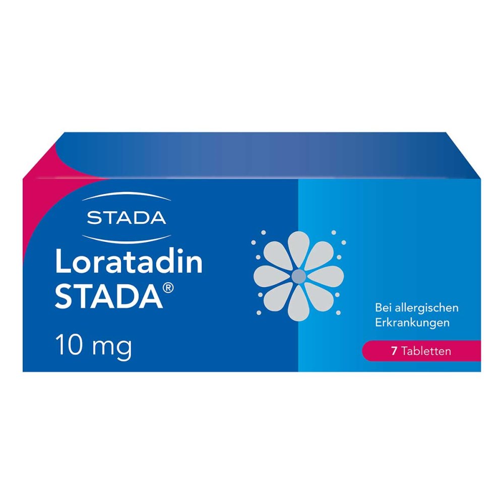 Das Produktfoto zeigt Loratadin Stada 10 Mg Allerg Tabletten (7 stk) PZN 01592422