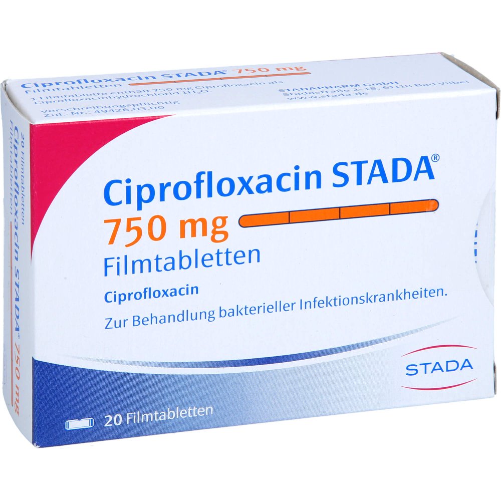 Ciprofloxacin Stada 750 Mg Filmtabletten (20 stk)