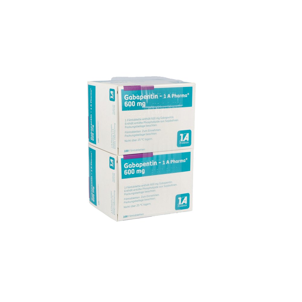 Das Produktfoto zeigt Gabapentin-1a Pharma 600 Mg Filmtabletten (200 stk) PZN 01602669