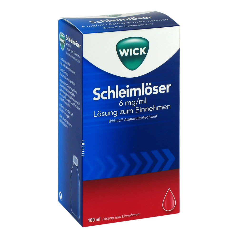 Das Produktfoto zeigt Wick Schleimlöser 6 Mg/Ml Lösung Zum Einnehmen (100 ml) PZN 01617234