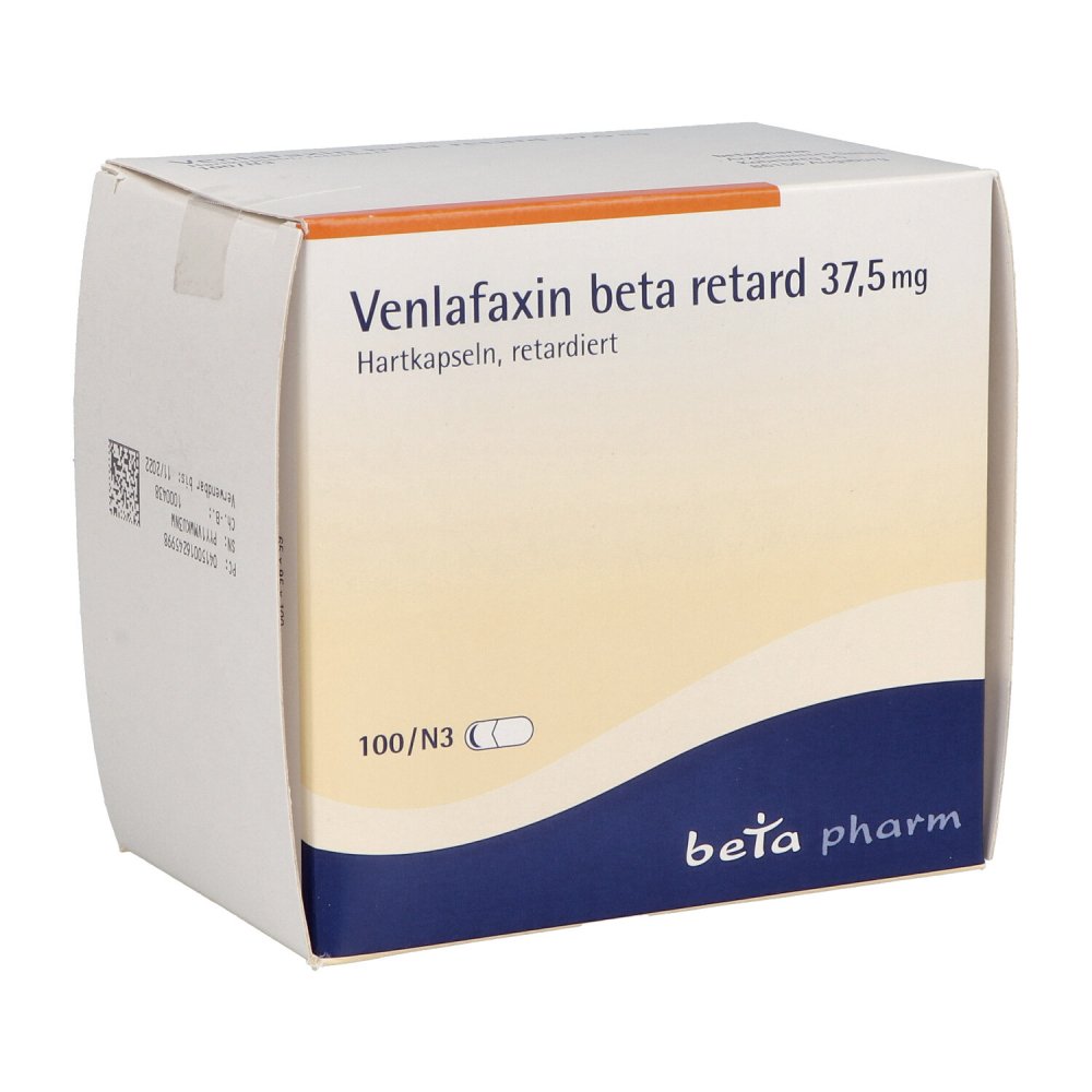 Venlafaxin Beta Retard 37,5 Mg Hartkapseln (100 stk)