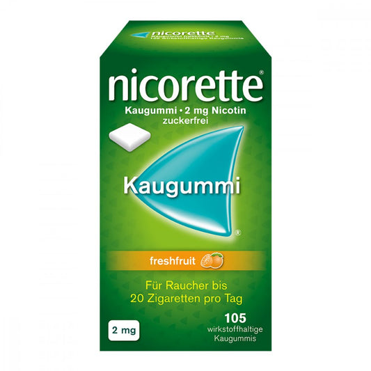 Nicorette Kaugummi 2 Mg Freshfruit (105 stk)