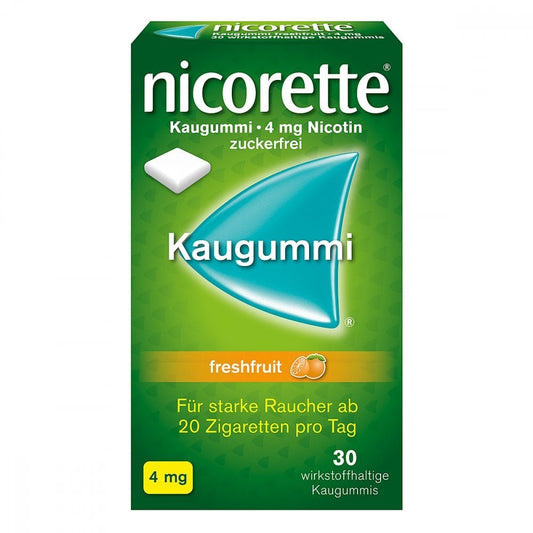 Nicorette Kaugummi 4 Mg Freshfruit (30 stk)