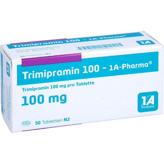 Das Produktfoto zeigt Trimipramin 100-1a Pharma Tabletten (50 stk) PZN 01664222