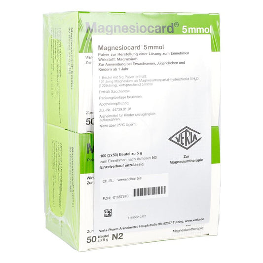 Magnesiocard 5 Mmol Plv.Z.Her.E.Lsg.Z.Einnehmen (100 stk)