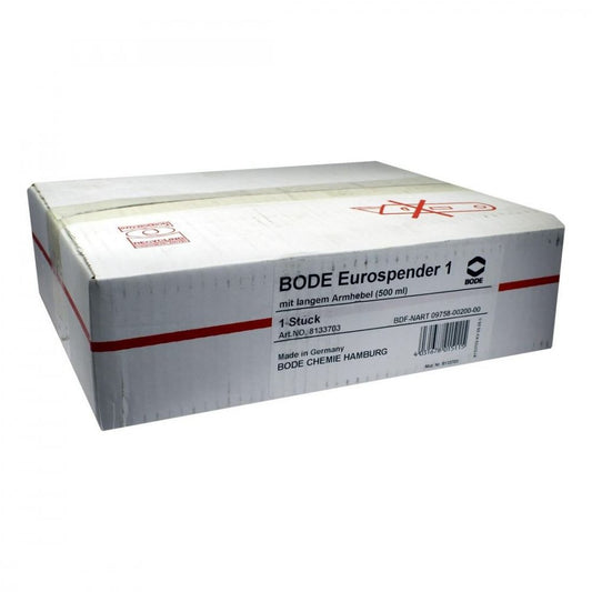 Das Produktfoto zeigt Bode Eurospender 1 Plus Lang.Armheb.F.500 Ml Fla. (500 ml) PZN 01669656