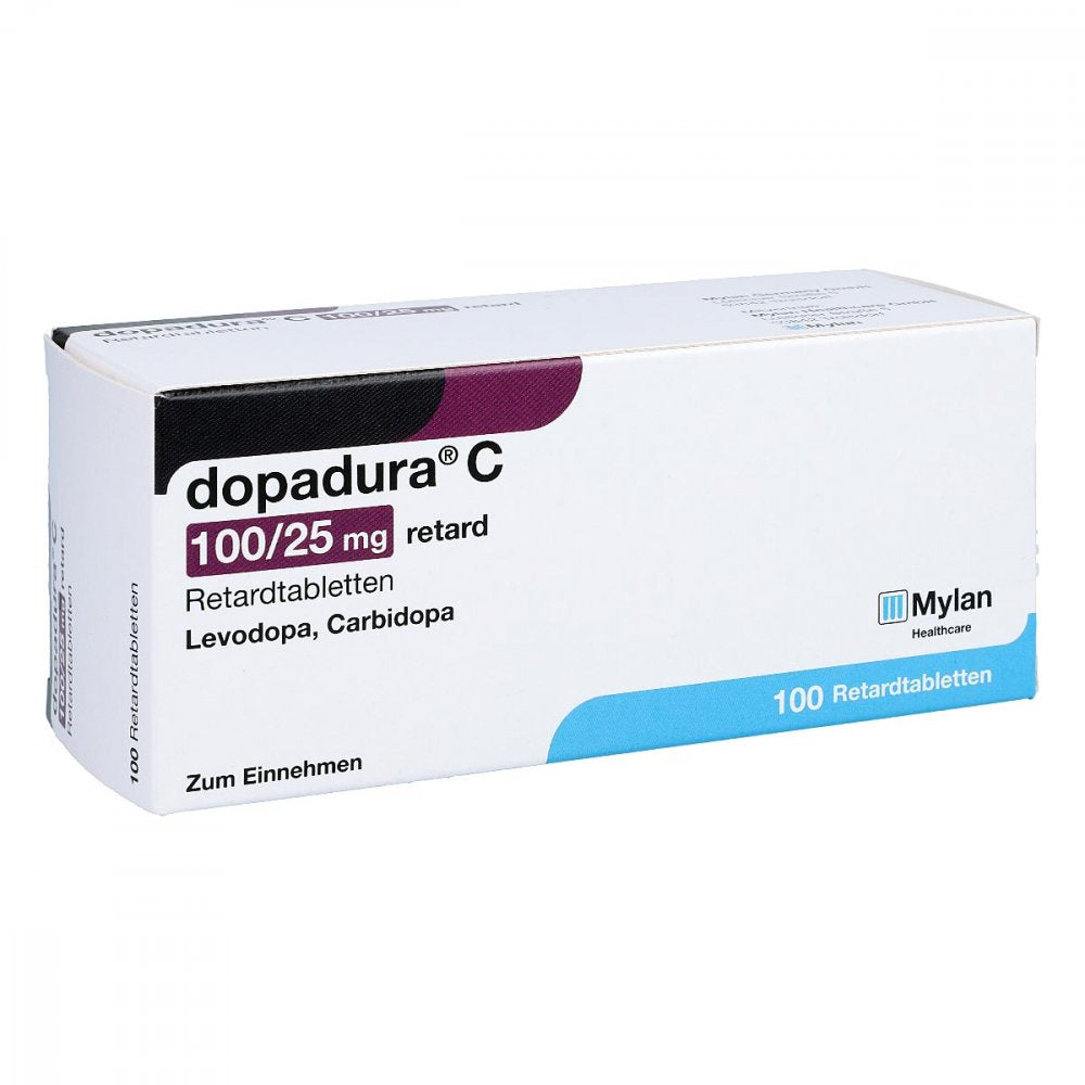 Das Produktfoto zeigt Dopadura C 100/25 Mg Retard Tabl. (100 stk) PZN 01672121