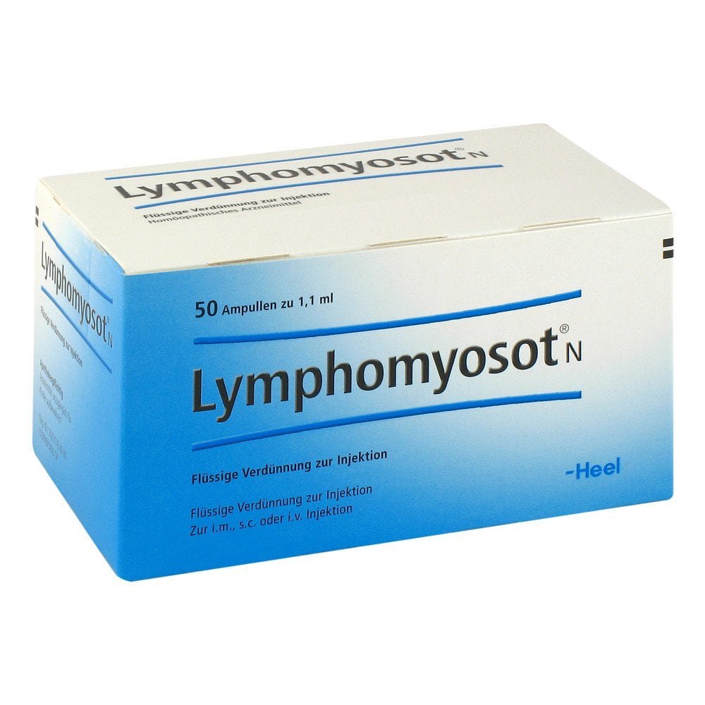 Das Produktfoto zeigt Lymphomyosot N Ampullen (50 stk) PZN 01674717