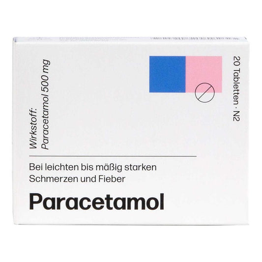 Das Produktfoto zeigt Paracetamol Sophien 500 Tabletten (20 stk) PZN 01679407