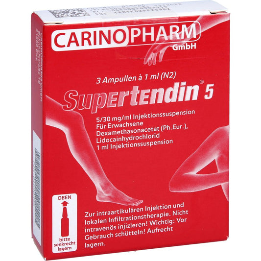 Das Produktfoto zeigt Supertendin 5 Ampullen (3X1 ml) PZN 01690395