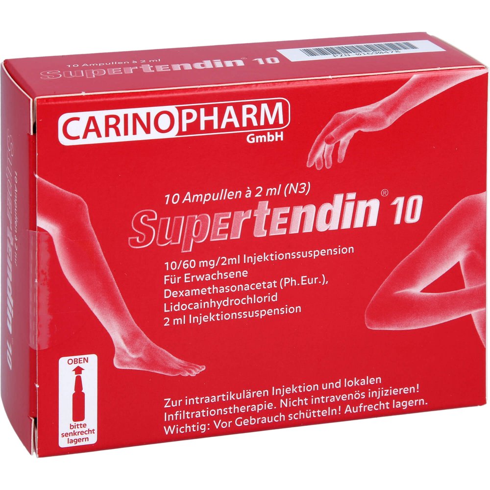 Das Produktfoto zeigt Supertendin 10 Ampullen (10X2 ml) PZN 01690478