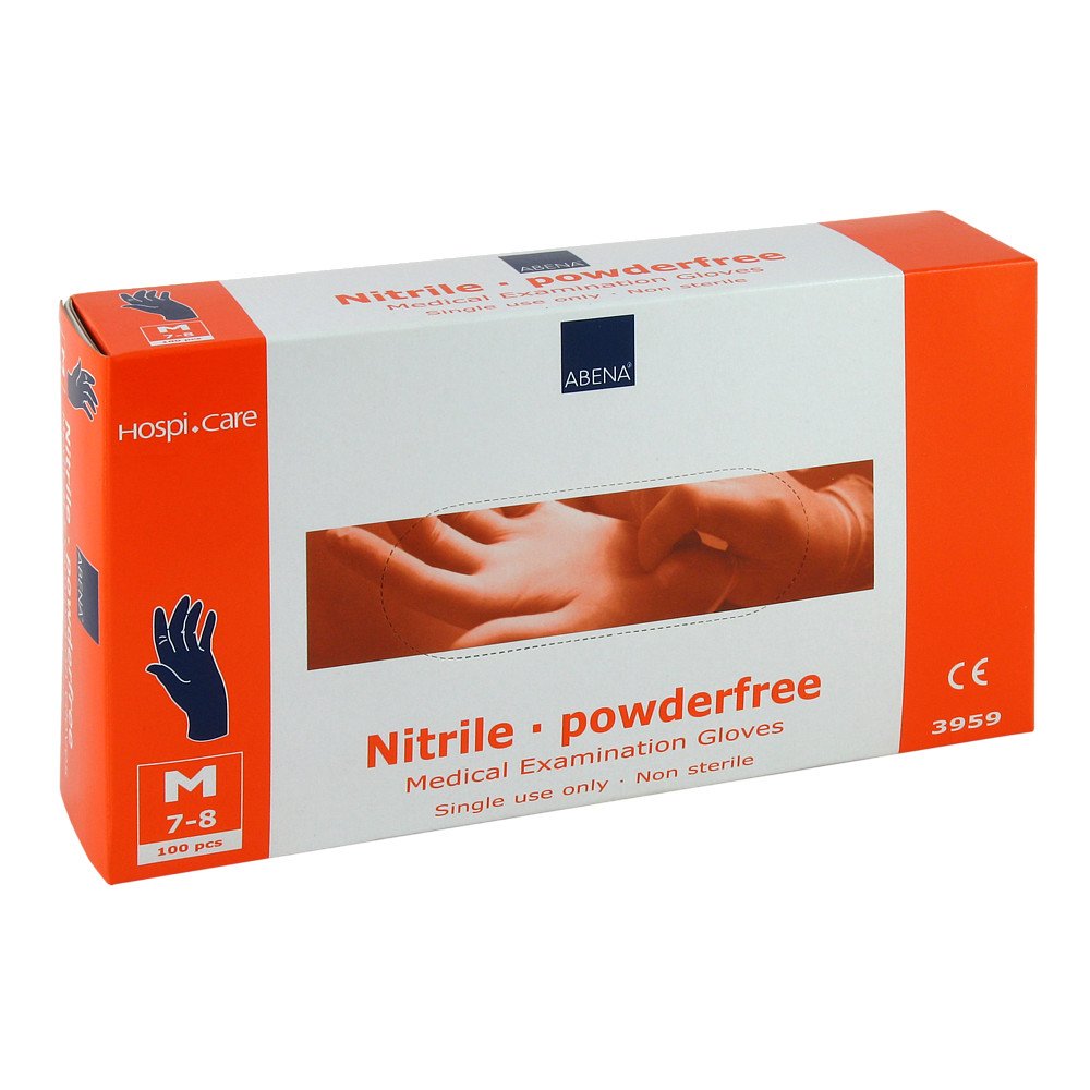 Nitril Handschuhe Akzeleratorenfrei Puderfr.M (100 stk)