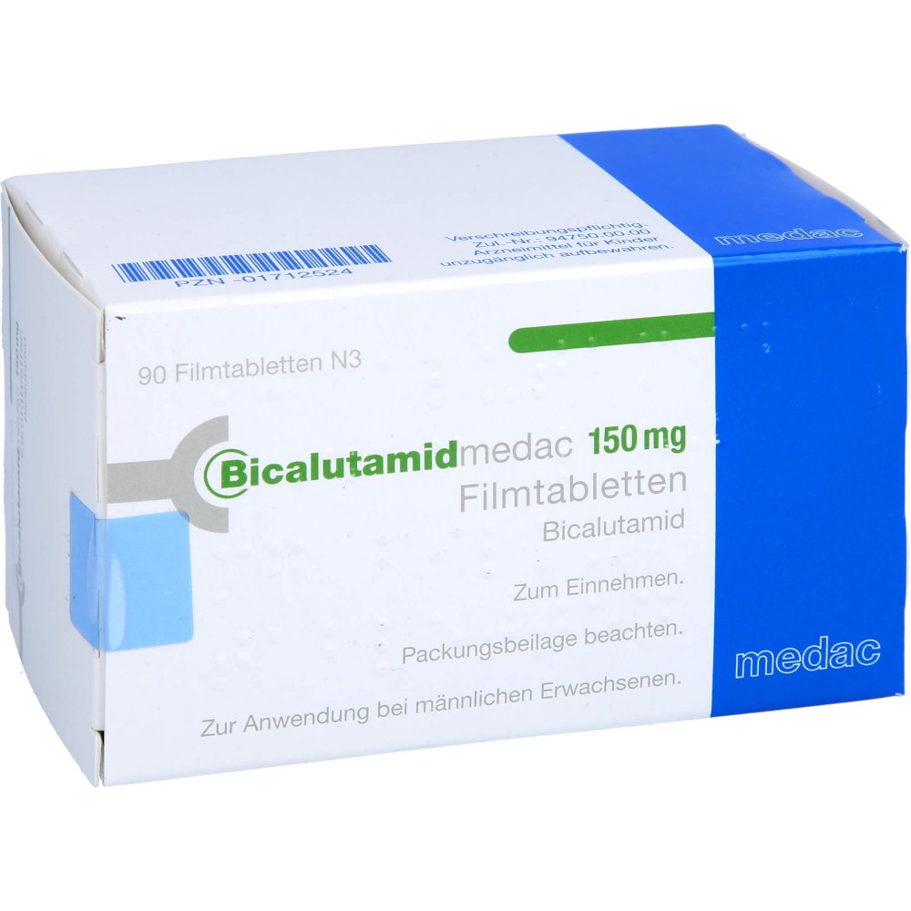 Das Produktfoto zeigt Bicalutamid Medac 150 Mg Filmtabletten (90 stk) PZN 01712524
