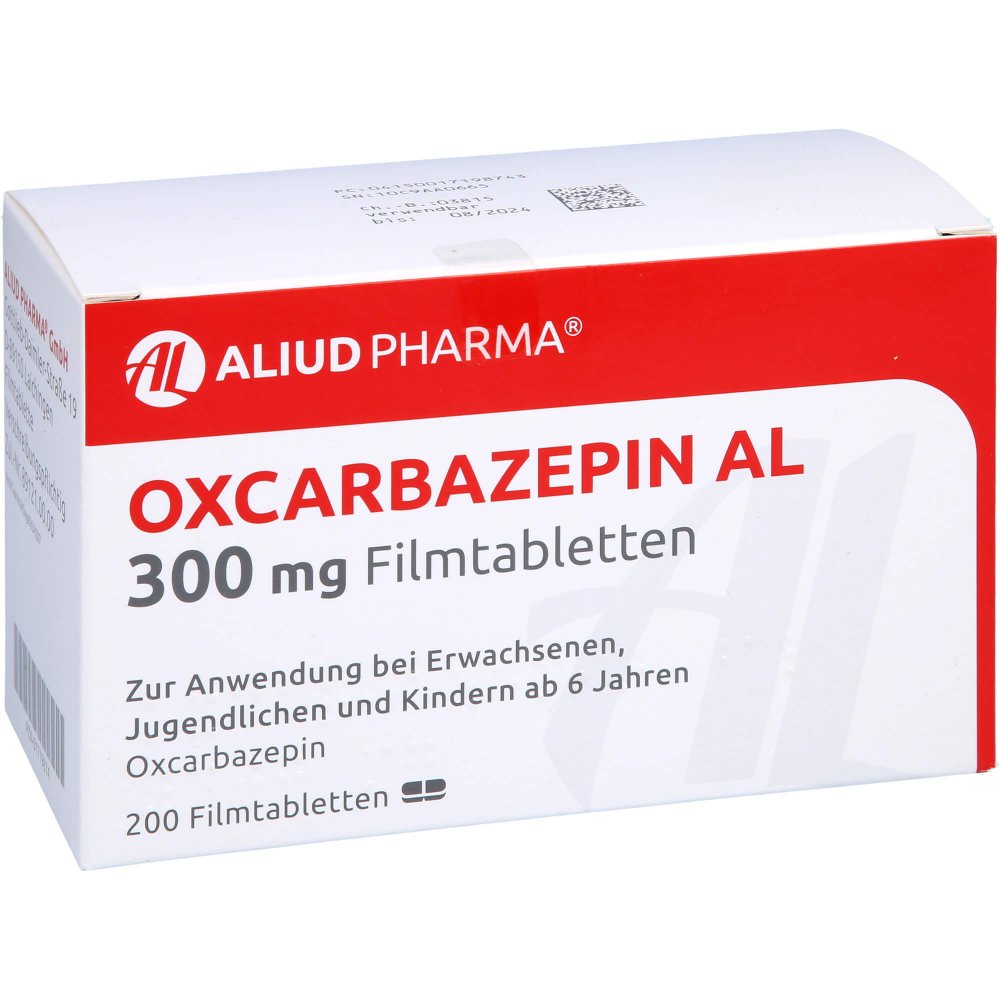 Das Produktfoto zeigt Oxcarbazepin Al 300 Mg Filmtabletten (200 stk) PZN 01719874