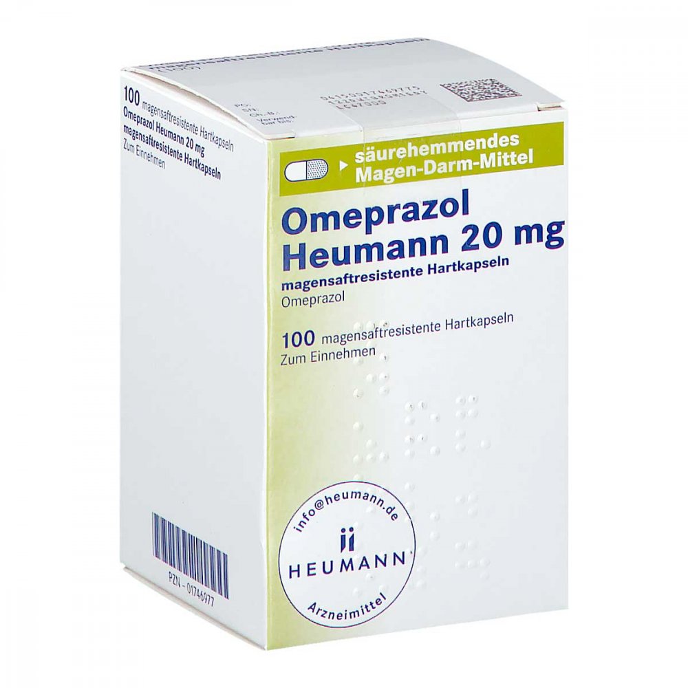 Omeprazol Heumann 20 Mg Magensaftres.Hartkapseln (100 stk)