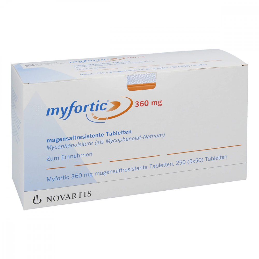 Das Produktfoto zeigt Myfortic 360 Mg Magensaftresistente Tabletten (5X50 stk) PZN 01755404