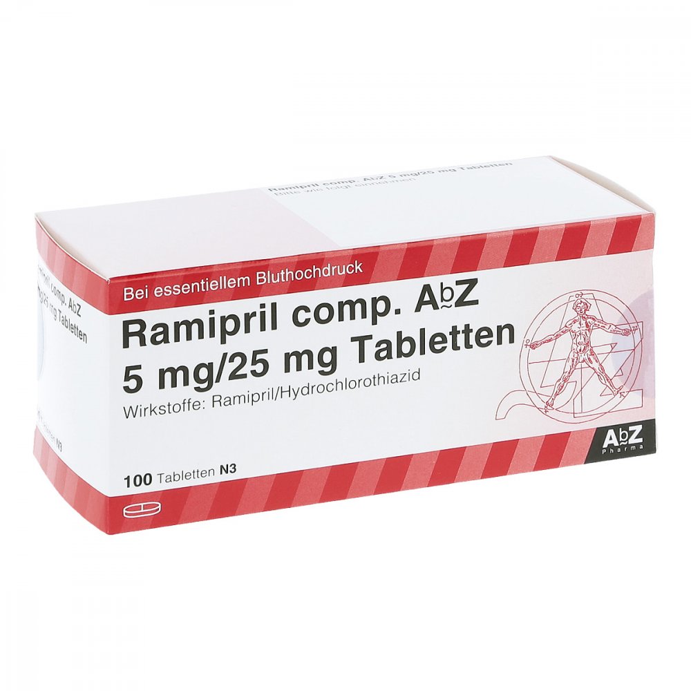 Ramipril Comp. Abz 5 Mg/25 Mg Tabletten (100 stk)