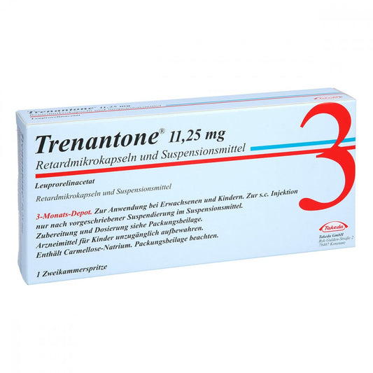 Das Produktfoto zeigt Trenantone 11,25 Mg 2-Kammerspr.Ret.Mikrokps.U.Sus (1 stk) PZN 01770935