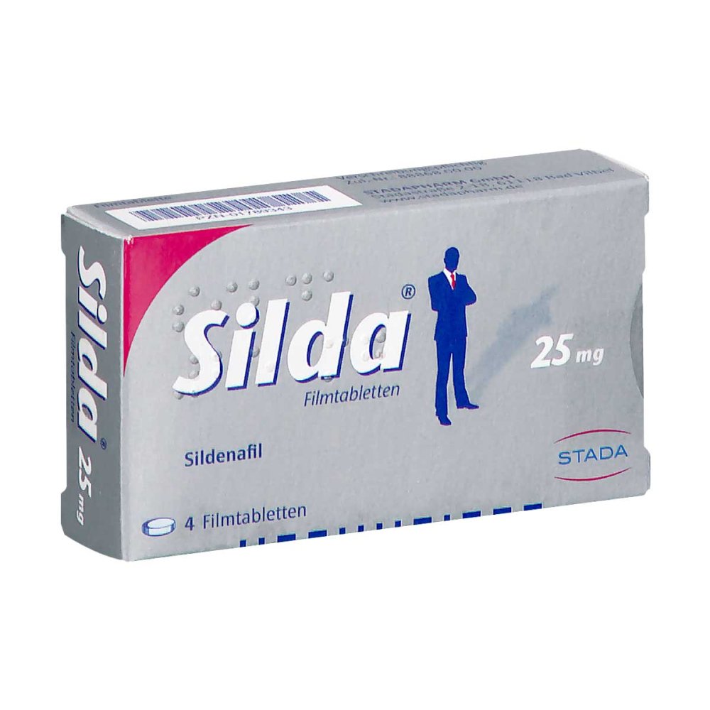 Das Produktfoto zeigt Silda 25 Mg Filmtabletten (4 stk) PZN 01789343