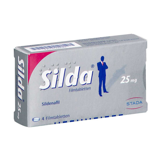 Das Produktfoto zeigt Silda 25 Mg Filmtabletten (4 stk) PZN 01789343