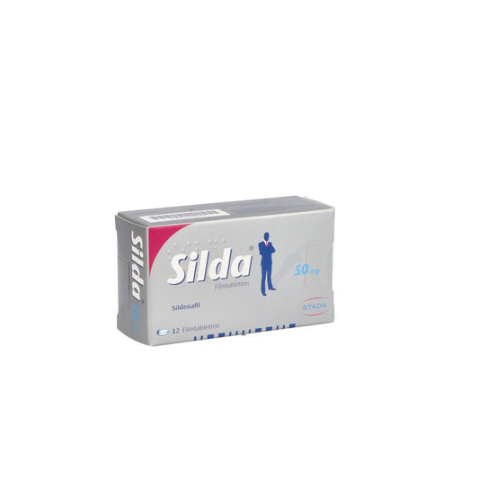 Das Produktfoto zeigt Silda 50 Mg Filmtabletten (12 stk) PZN 01795177