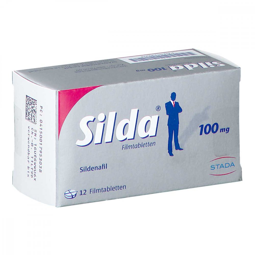 Das Produktfoto zeigt Silda 100 Mg Filmtabletten (12 stk) PZN 01795303